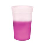 Color Imprinted Mood(TM) 17 oz. Stadium Cup, Full Color - Frosted to Pink