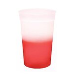 Color Imprinted Mood(TM) 17 oz. Stadium Cup, Full Color - Frosted To Red