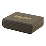 Color Tinted Kraft Jewelry Boxes - Black Pinstripe