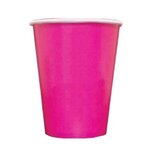 Colored Paper Cups 9 oz. - Hot Magenta Pink