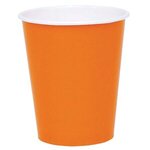 Colored Paper Cups 9 oz. - Sunkissed Orange