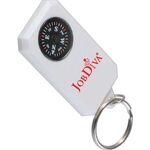 Compass Keyring - White