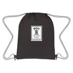 Connect The Dots Non-Woven Drawstring Bag - Black With Gray