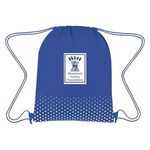 Connect The Dots Non-Woven Drawstring Bag - Royal With White