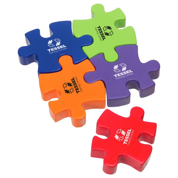 Main Product Image for Custom Printed Stress Reliever Connecting Puzzle Piece