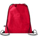Conserve RPET Non-Woven Drawstring Backpack - Red