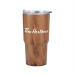 Contoured 20 oz. Wood Tone Stainless Steel Tumbler -  