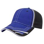 Contrasting Double Piping Cap - Royal-white-black