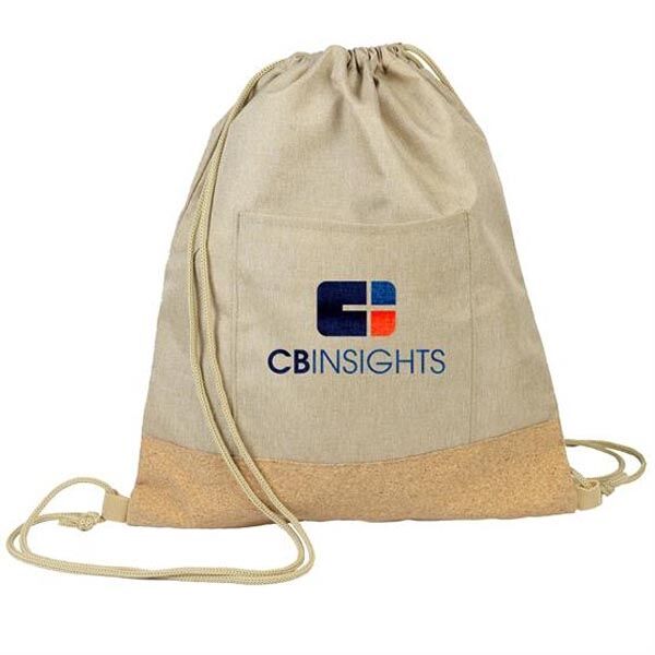 Main Product Image for Custom Printed Cork Drawstring Bag