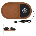 Cork Wireless Charging Pad Desktop Organizer - Black