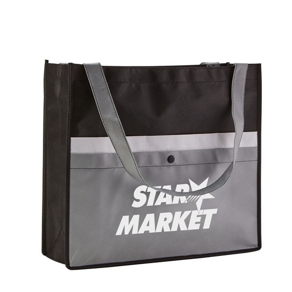 Main Product Image for Imprinted Corridor Snap Non-Woven Pocket Tote