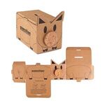 Corrugated Piggy Bank - Natural