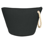Cosmetic Bag With Rope Strap - Black