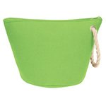 Cosmetic Bag With Rope Strap - Lime Green