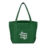Cotton Canvas Boat Tote Bag -  