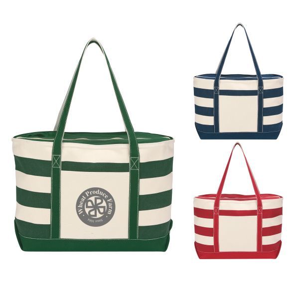 Main Product Image for Imprinted Cotton Canvas Nautical Tote Bag