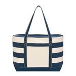 Cotton Canvas Nautical Tote Bag -  