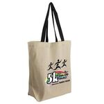 Cotton Grocery Brunch Tote - Digital - Natural With Black Handle