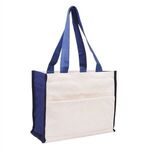 Cotton Gusset Accent Box Tote -  