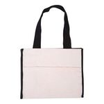 Cotton Gusset Accent Box Tote -  