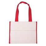 Cotton Gusset Accent Box Tote -  