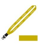 Cotton Lanyard with Plastic Snap-Buckle Release & O-Ring 1" -  