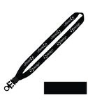 Cotton Lanyard with Plastic Snap-Buckle Release & O-Ring 1" -  