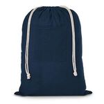 Cotton Laundry Bag - Blue-navy