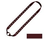 Cotton Water Bottle Shoulder Strap with Expandable Rubber O-R 1" - Burgundy
