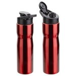 Crescent 25 oz Stainless Steel Bottle - Metallic Red