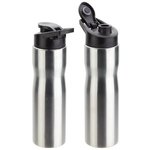 Crescent 25 oz Stainless Steel Bottle - Metallic Silver