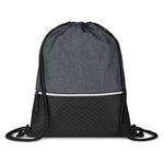 Crosshatch Heather Drawstring Backpack - Heather Dark Gry