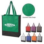 Crosshatch Mini Non-Woven Tote Bag -  