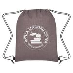 Crosshatch Non-Woven Drawstring Bag - Silver