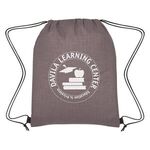 Crosshatch Non-Woven Drawstring Bag - Silver