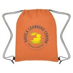 Crosshatch Non-Woven Drawstring Bag -  
