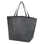 Crosshatch Non-Woven Tote Bag - Black