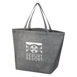 Crosshatch Non-Woven Tote Bag - Silver