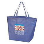 Crosshatch Non-Woven Tote Bag -  