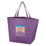 Crosshatch Non-Woven Tote Bag -  