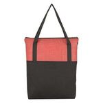 Crosshatch Non-Woven Zippered Tote Bag -  