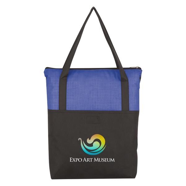 Main Product Image for Crosshatch Non-Woven Zippered Tote Bag