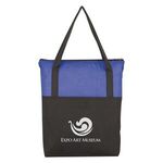 Crosshatch Non-Woven Zippered Tote Bag -  