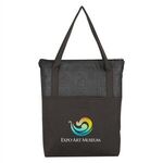 Crosshatch Non-Woven Zippered Tote Bag -  