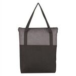 Crosshatch Non-Woven Zippered Tote Bag -  