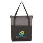 Crosshatch Non-Woven Zippered Tote Bag -  