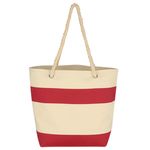 Cruising Tote Bag With Rope Handles - Natural Red