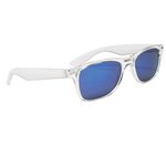 Crystalline Mirrored Malibu Sunglasses - Blue
