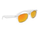 Crystalline Mirrored Malibu Sunglasses - Red