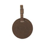 Culver Round Leather Luggage Tag